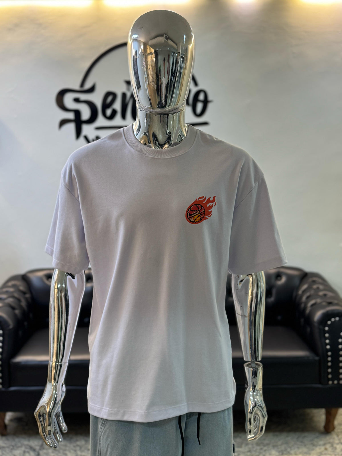 Camisa Oversized Masculina NK HOT- BRANCA