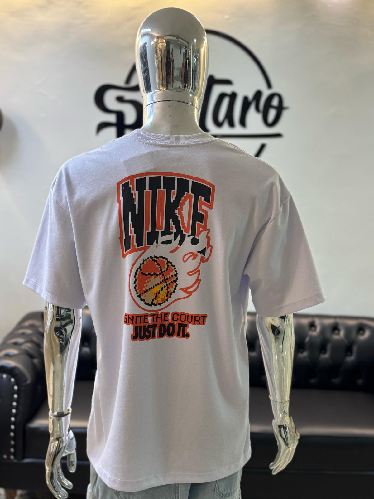 Camisa Oversized Masculina NK HOT- BRANCA